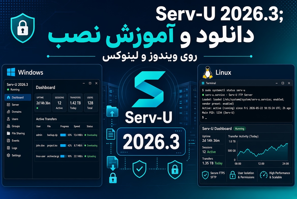 Serv-U 2026.3؛ دانلود و آموزش نصب روی ویندوز و لینوکس