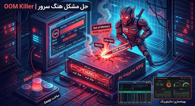 راهنمای تشخیص OOM Killer و رفع مشکل تمام شدن RAM در VPS