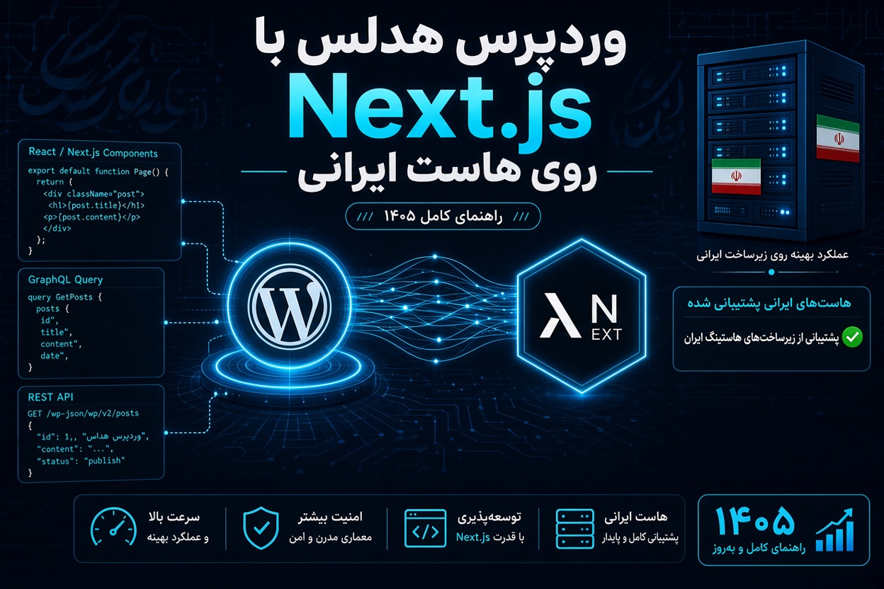 وردپرس هدلس با Next.js روی هاست ایرانی؛ کدام هاست واقعاً پشتیبانی می‌کند؟ راهنمای کامل Headless WordPress در ۱۴۰۵