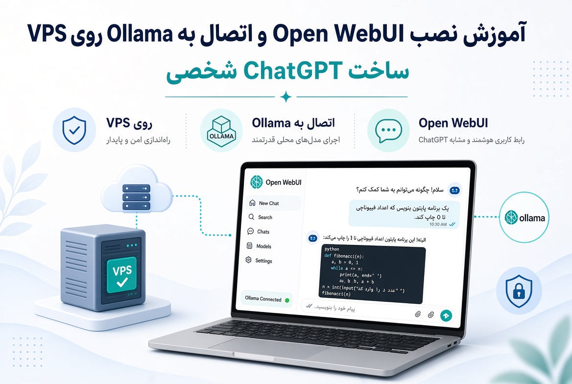 آموزش نصب Open WebUI و اتصال به Ollama روی VPS | ساخت ChatGPT شخصی