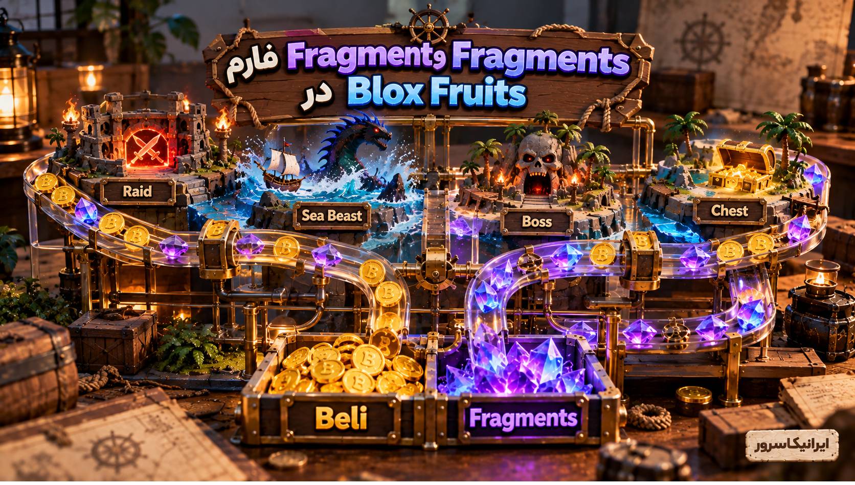 راهنمای فارم Beli و Fragments در Blox Fruits