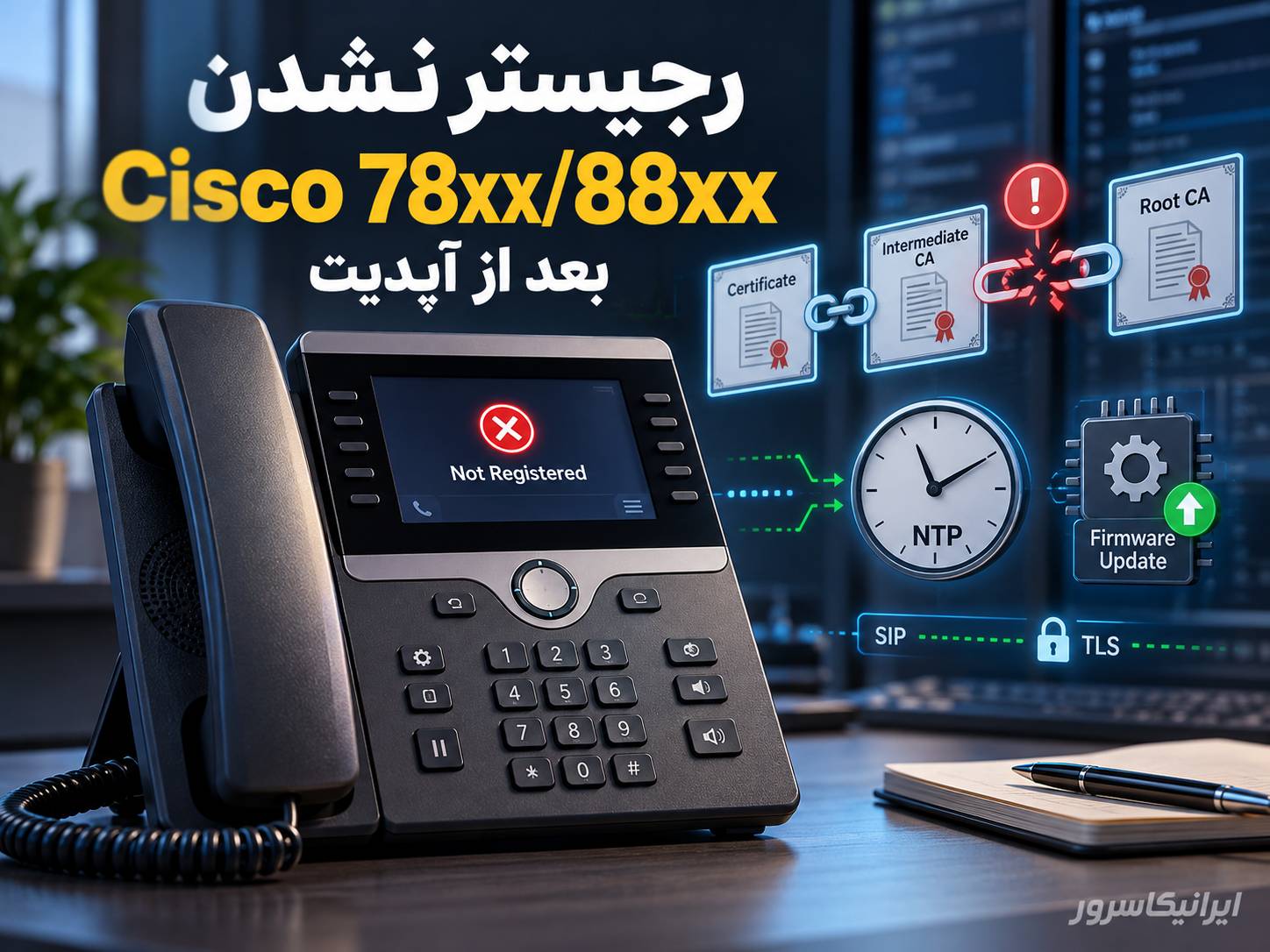 پیشنهاد اصلی و کلیک‌خورتر: چرا Cisco 78xx و 88xx MPP بعد از آپدیت رجیستر نمی‌شوند؟ علت و روش رفع مشکل