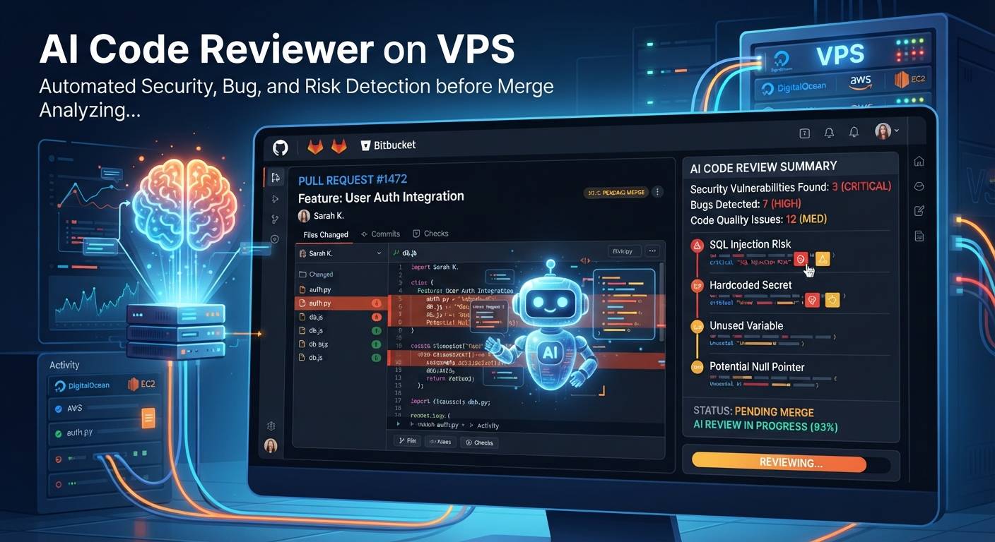 ساخت AI Code Reviewer روی VPS؛ بررسی خودکار Pull Request و پیدا کردن باگ، ریسک امنیتی و مشکل قبل از Merge