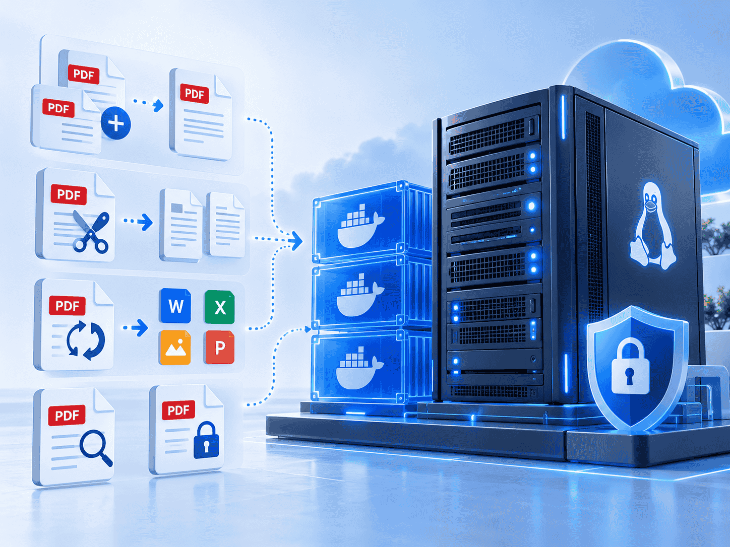 راه‌اندازی Stirling PDF روی VPS لینوکس با Docker برای مدیریت و پردازش فایل‌های PDF