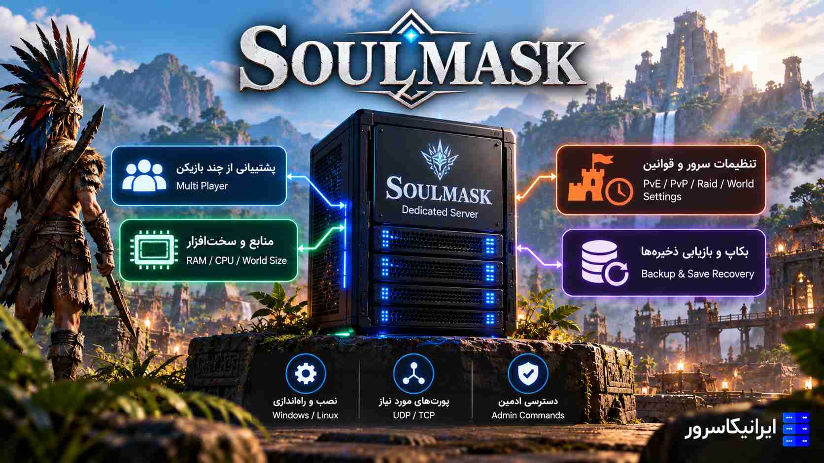 راه‌اندازی Soulmask Dedicated Server در ۲۰۲۶ و رفع مصرف بالای RAM