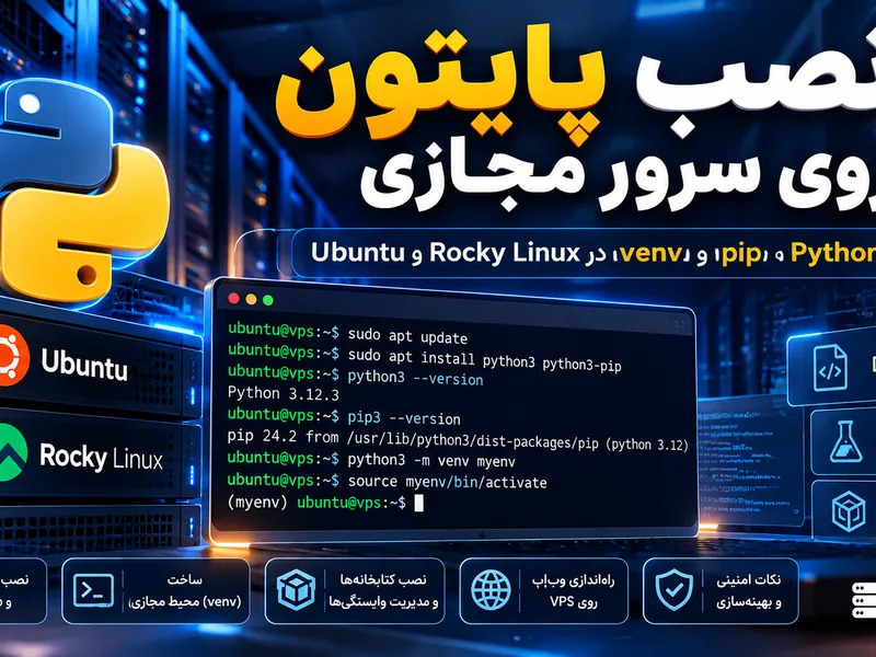 نصب پایتون روی سرور مجازی؛ Python، pip و venv در Ubuntu و Rocky Linux